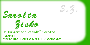 sarolta zisko business card